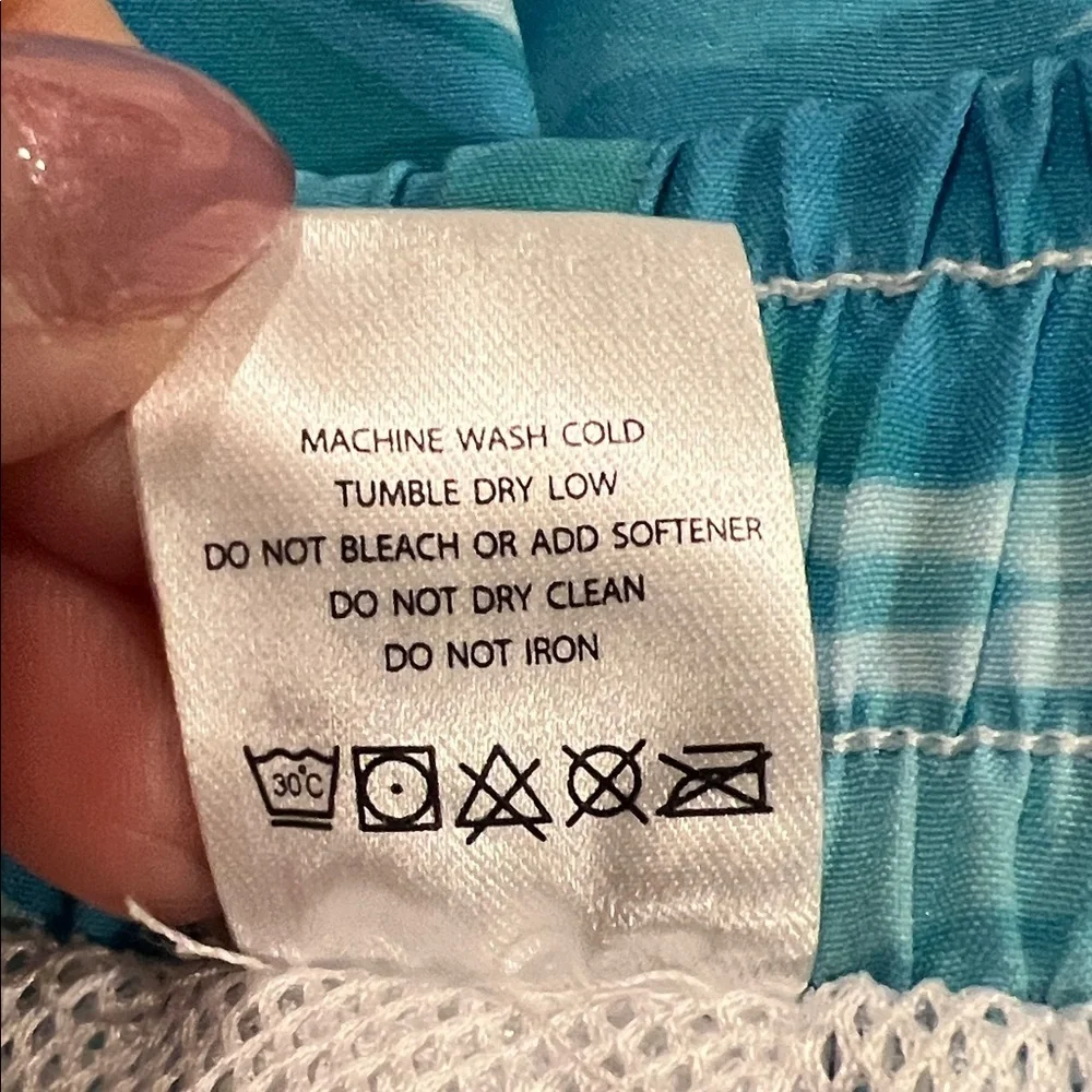 Kids Swim Trunks - Blue Wave Pattern size 3-6 months
